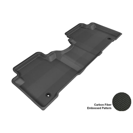 3D Maxpider HYUNDAI SANTA FE 2013 KAGU BLACK R2 7 SEATS ONLY Floor Mat L1HY02821509